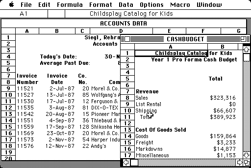 the first excel for mac was